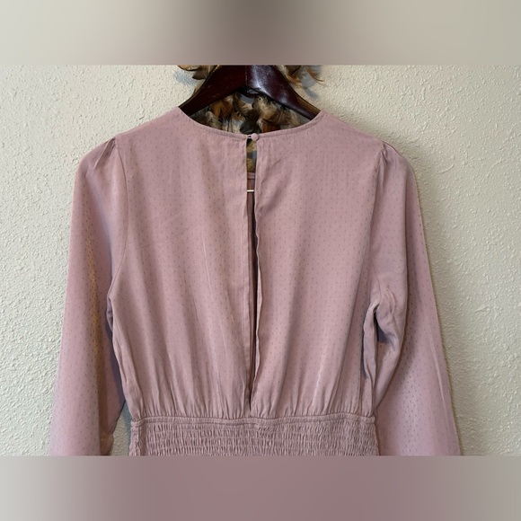 LE LIS Collection Women’s Smocked Mini Dress Long Sleeve Size M NWT Cocktail - Picture 14 of 16